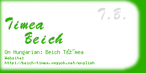 timea beich business card